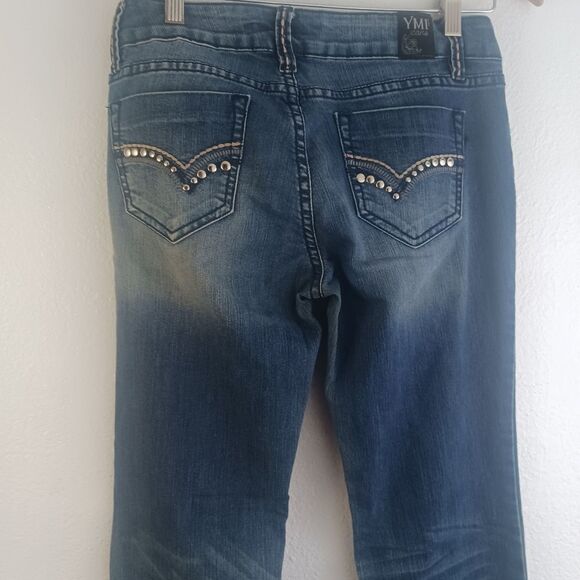 YMI blue flare leg jeans size 7 - Picture 8 of 10